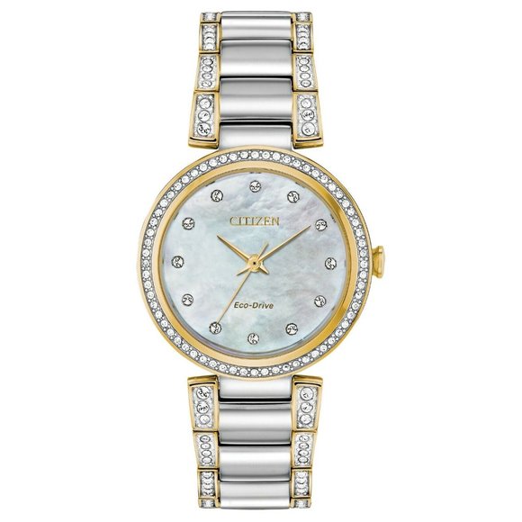 New Citizen Ladies Diamond Two Tone Watch - Picture 2 of 5